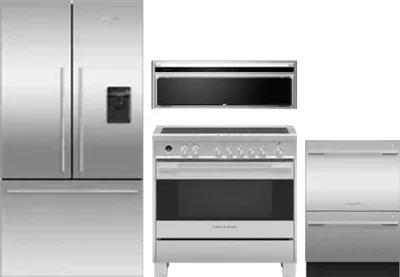 4 Piece Package Includes Refrigerator, Range, Hood And Dishwasher